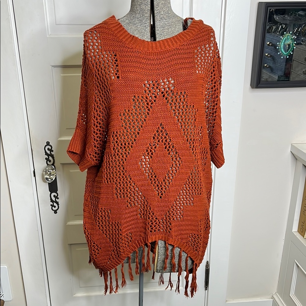Grace & Lace Orange Knit Women's Sweater